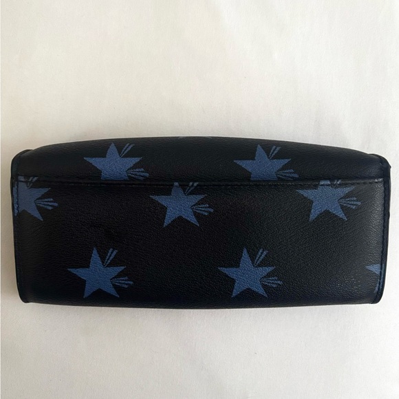 Coach Black Wallet with Blue Star Design - Picture 2 of 5